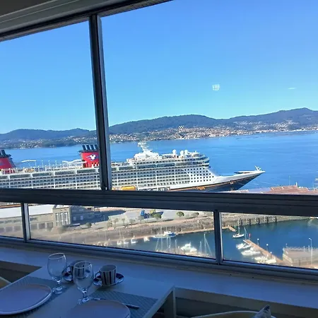 Impresionantes Vistas En El Centro De Lägenhet Vigo